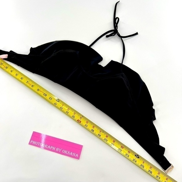 Victoria's Secret Black Flounce Bikini Top size L - Picture 6 of 9